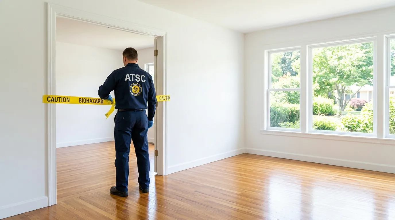 Certified biohazard cleanup crew performing Decomposition Cleanup in San Pablo